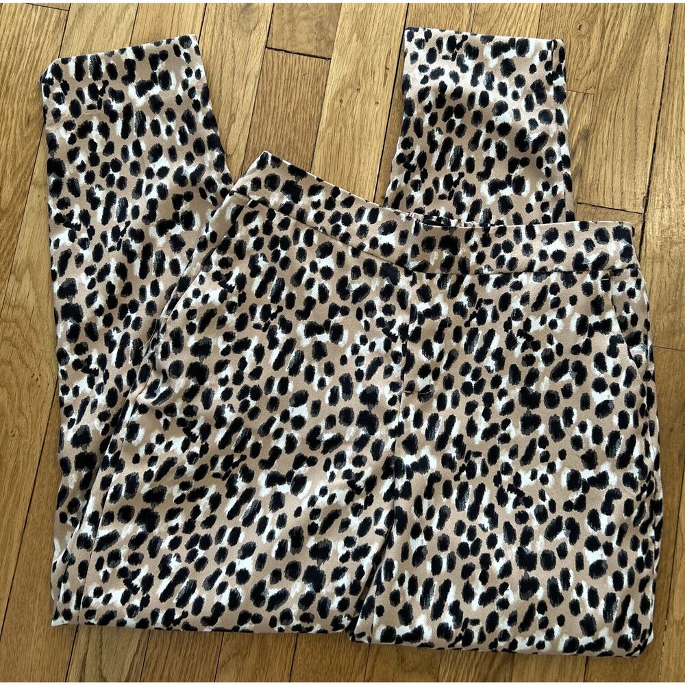 womens BANANA REPUBLIC animal print HAYDEN pants sz 2P 2 petite *B6 - Picture 4 of 6